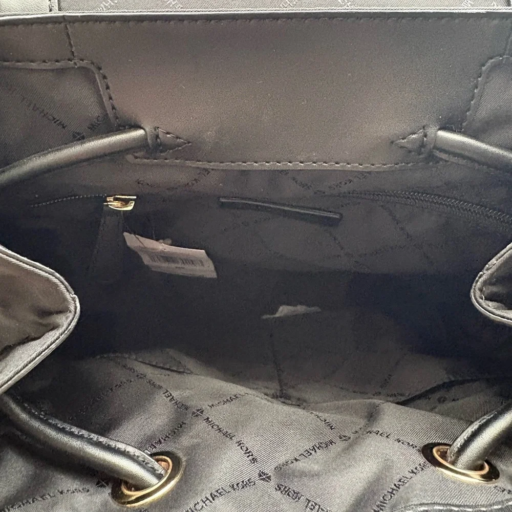 Michael Kors Black Backpack with Gold Hardware - Picture 3 of 4